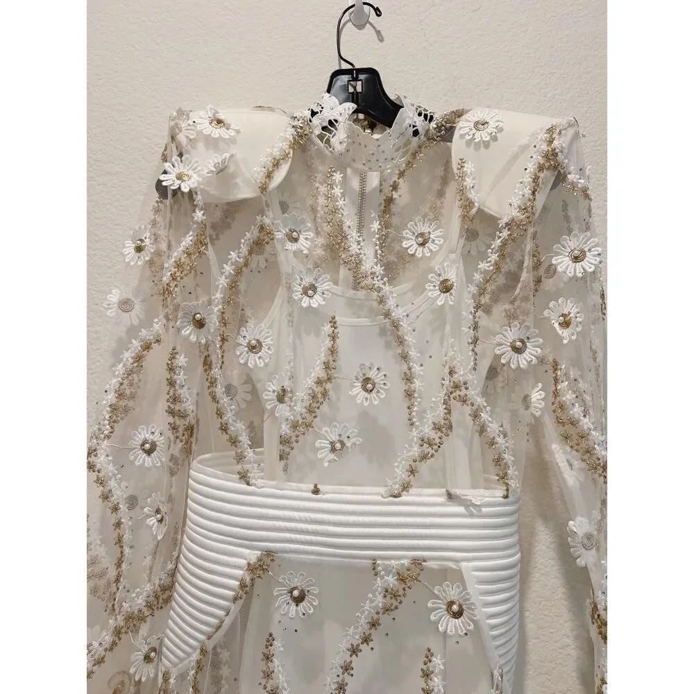 zhivago raise your hand midi dress white US6 - Picture 7 of 9